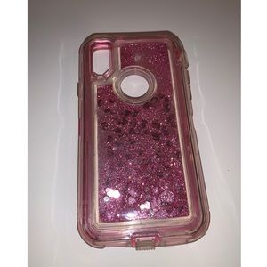 Heart glitter phone case IPHONE X